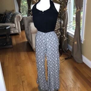 OndadeMar Coverup Jumpsuit Black White Medium